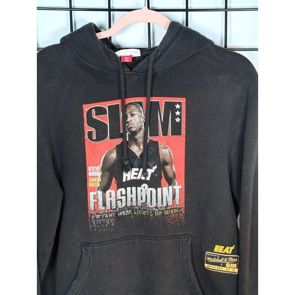 Mitchell & Ness Slam Cover May '05 Hoodie Dwayne Wade 'Flashpoint' Heat Mens M - Picture 2 of 12